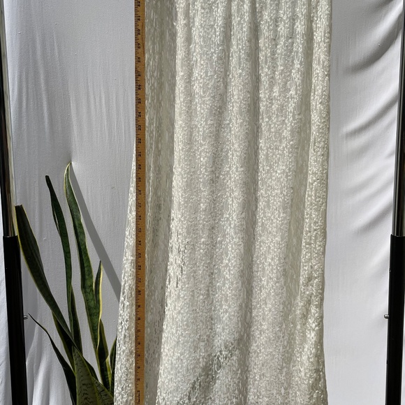 Sheer Floral Cream Lace Maxi Skirt - Picture 2 of 5